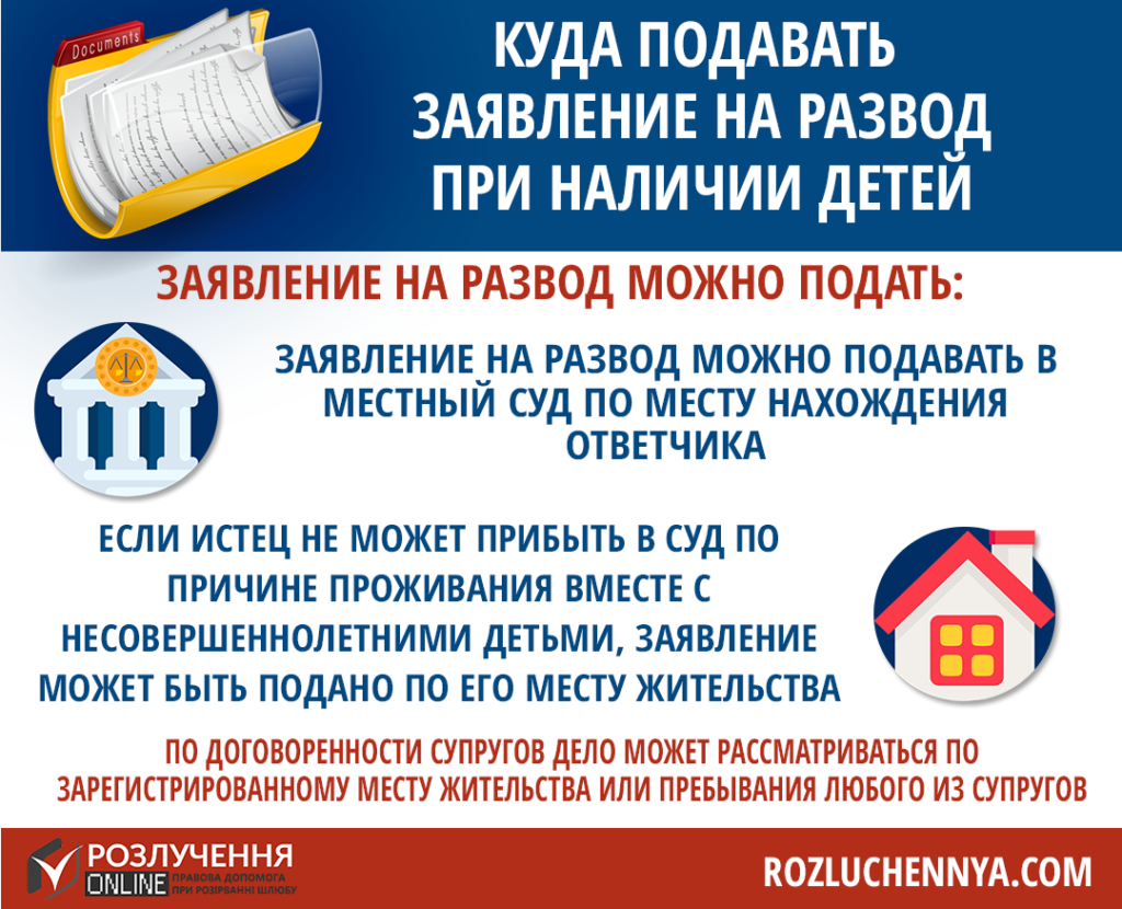 Куда подавать заявление о разводе Куда подавать заявление о разводе