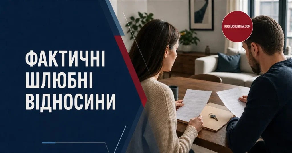 Фактичні шлюбні відносини — встановлення факту проживання однією сім’єю